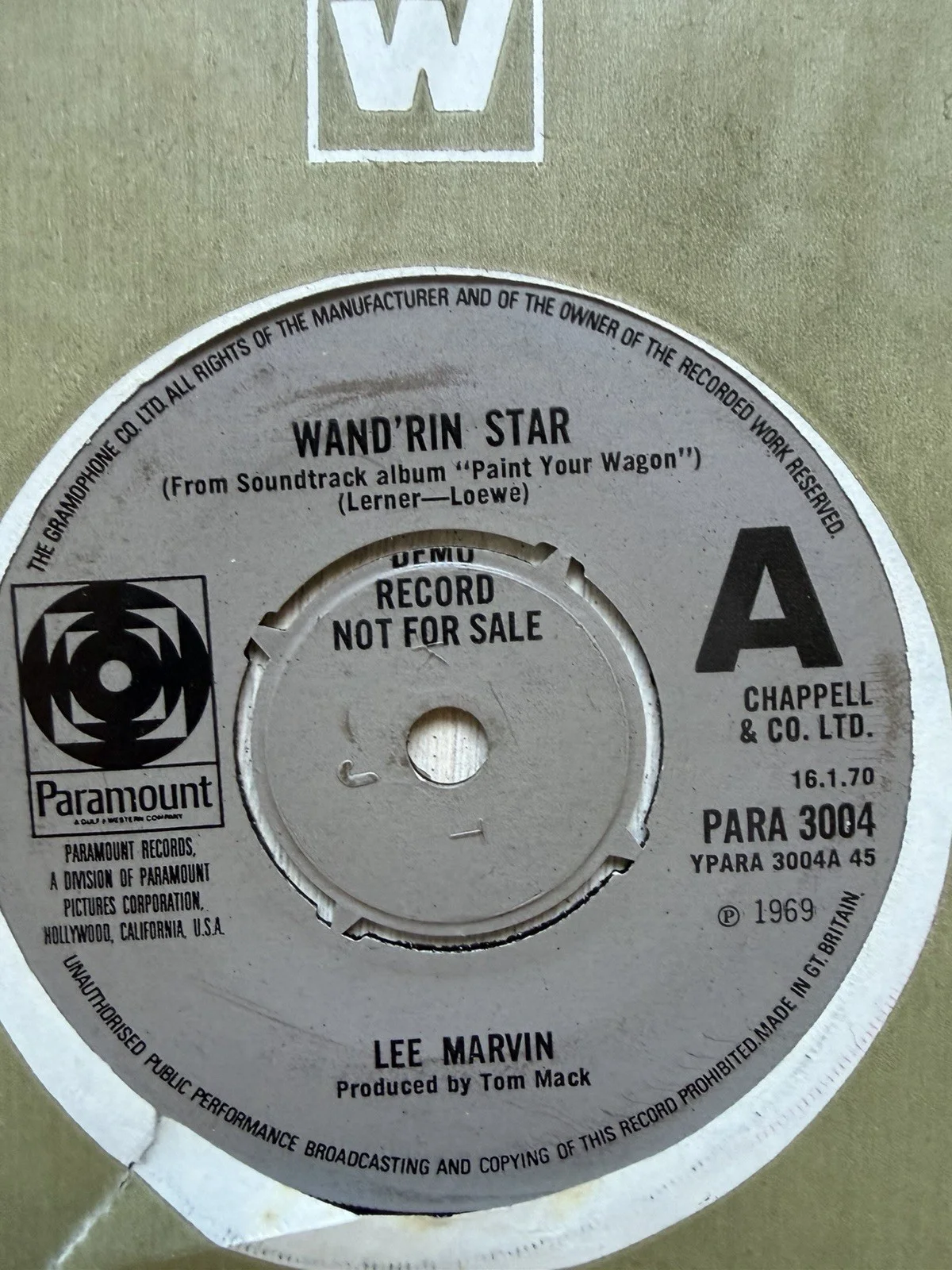 Lee Marvin Wand’rin Star & Clint Eastwood I talk to the trees UK promo/demo rare, изображение 4