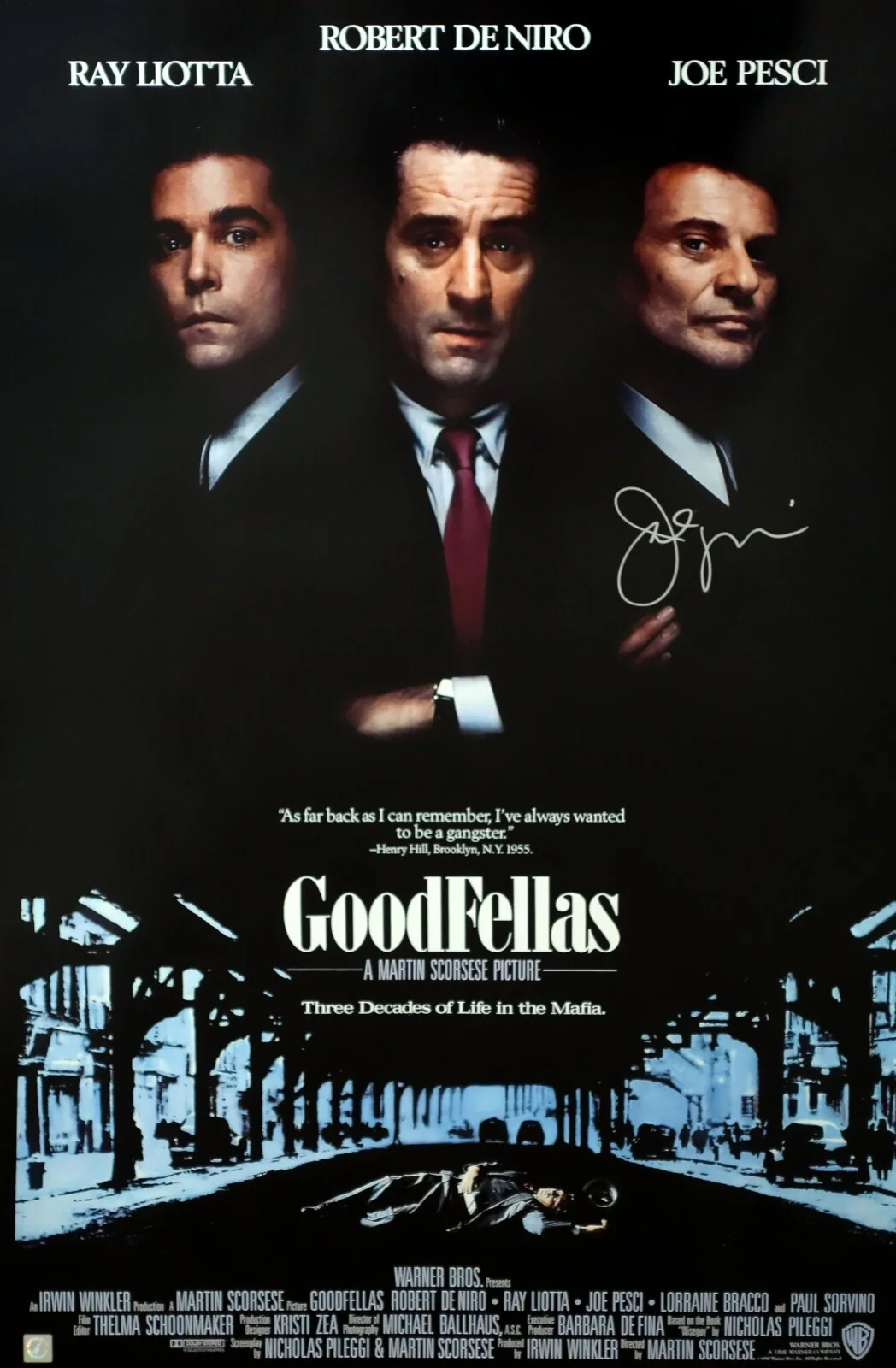 Joe Pesci — Joe Pesci Autographed GOODFELLAS 24x36 Movie Poster ASI Proof