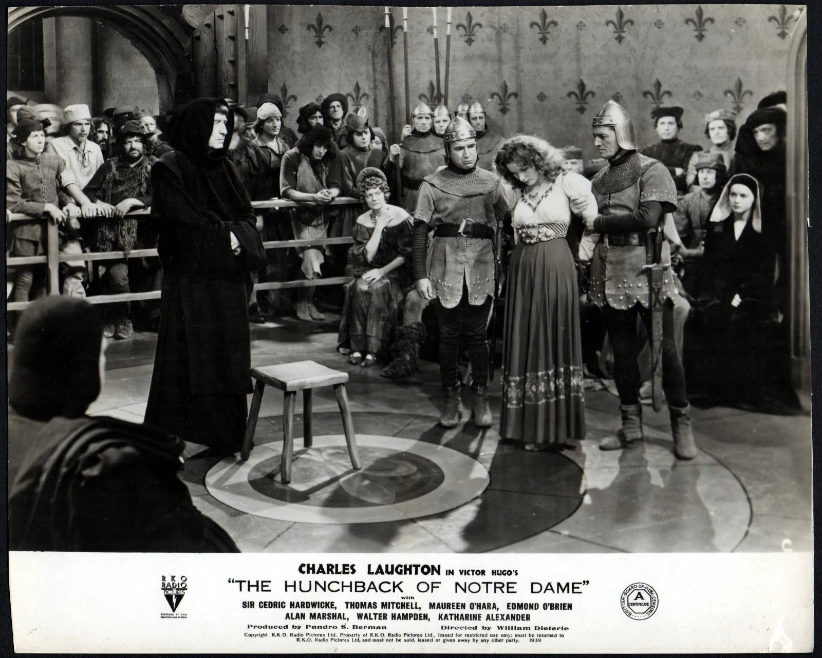 HUNCHBACK OF NOTRE DAME 1939 Maureen O’Hara, Charles Laughton 3 LOBBY CARDS, изображение 2