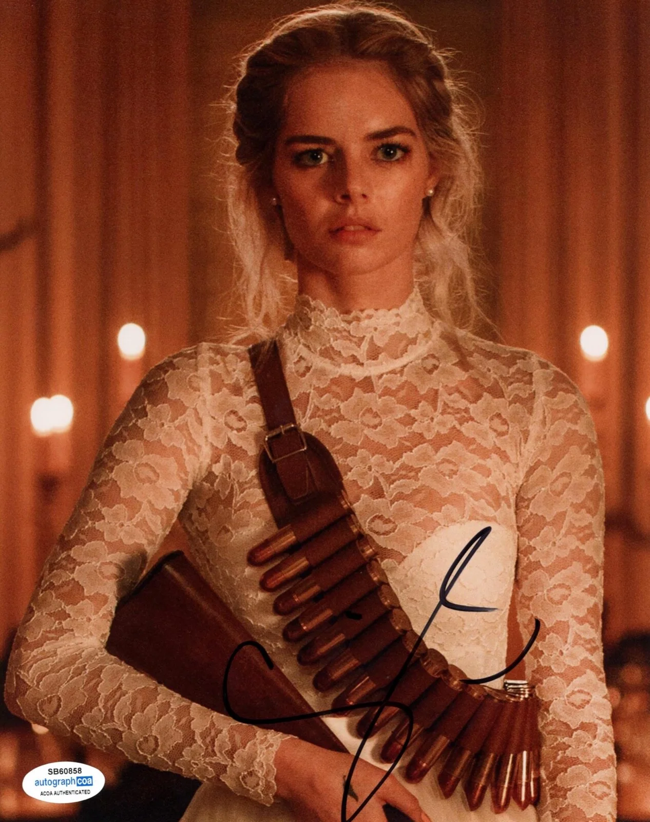 SAMARA WEAVING — Samara Weaving signed "READY OR NOT" 8x10 Photo PROOF a Hot SEXY Scream ACOA COA, изображение 3