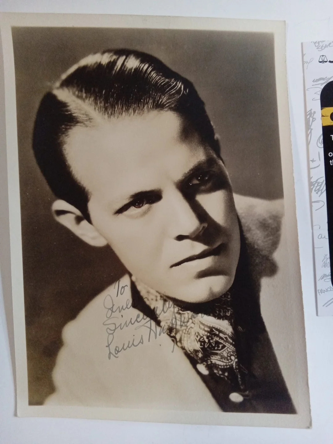 Louis Hayward Signed 5x7 Photo The Saint Iron Mask Actor JSA, изображение 2