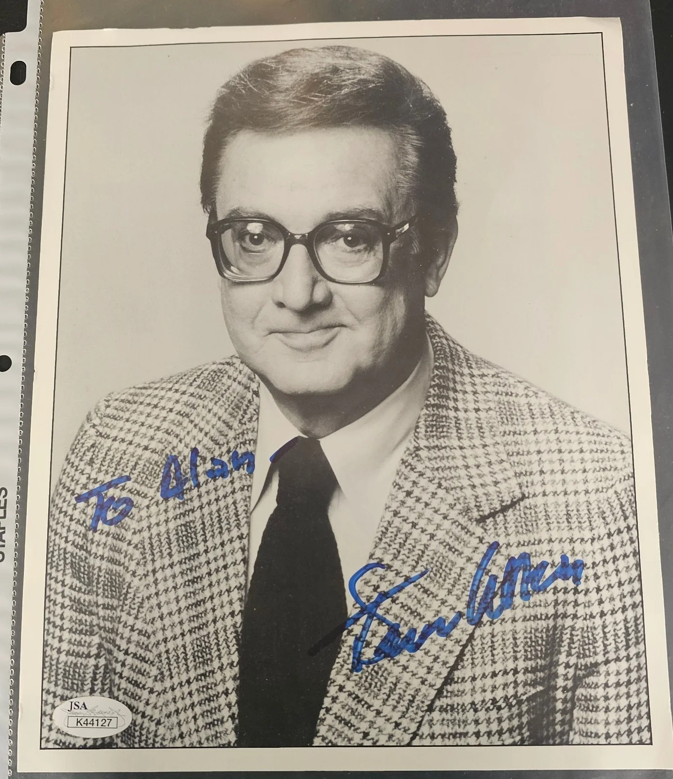 Steve Allen — STEVE ALLEN AUTOGRAPHED 8X10 BLACK AND WHITE PHOTO- JSA CERTIFIED!!