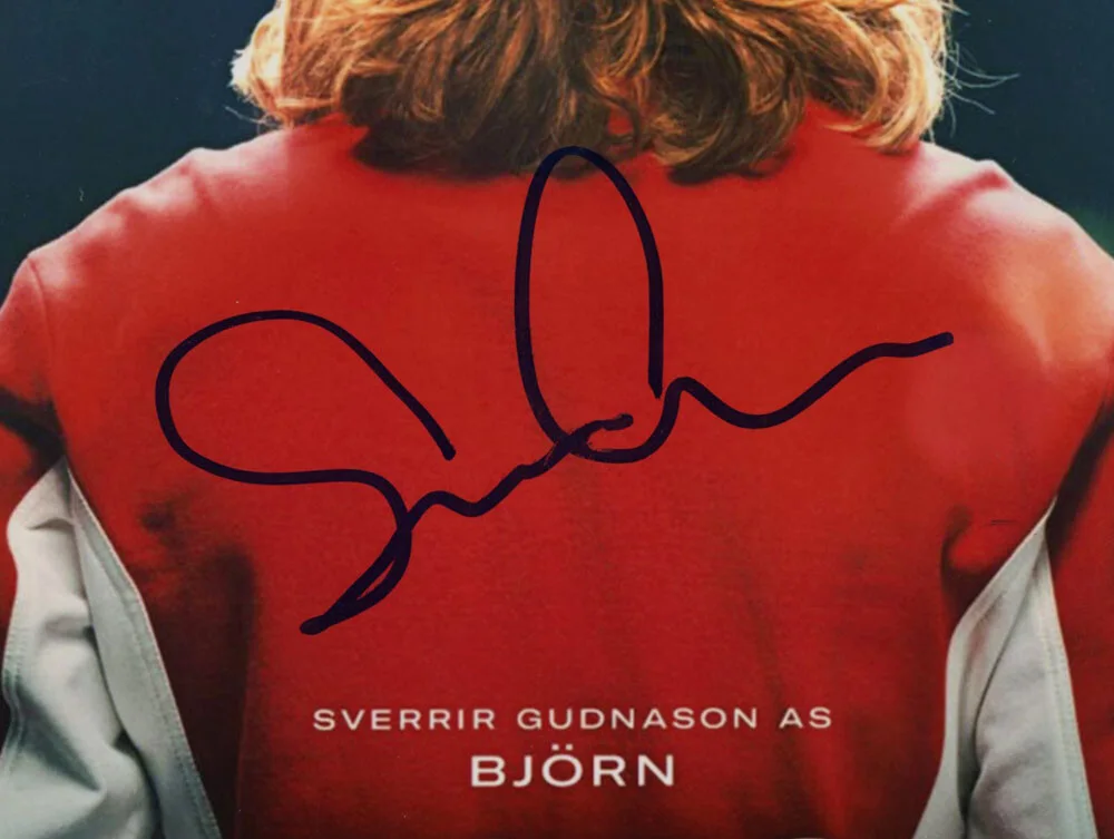SVERRIR GUDNASON — Sverrir Gudnason signed "BORG VS McENROE" 8x10 Photo b PROOF Bjorn ACOA COA, image 4