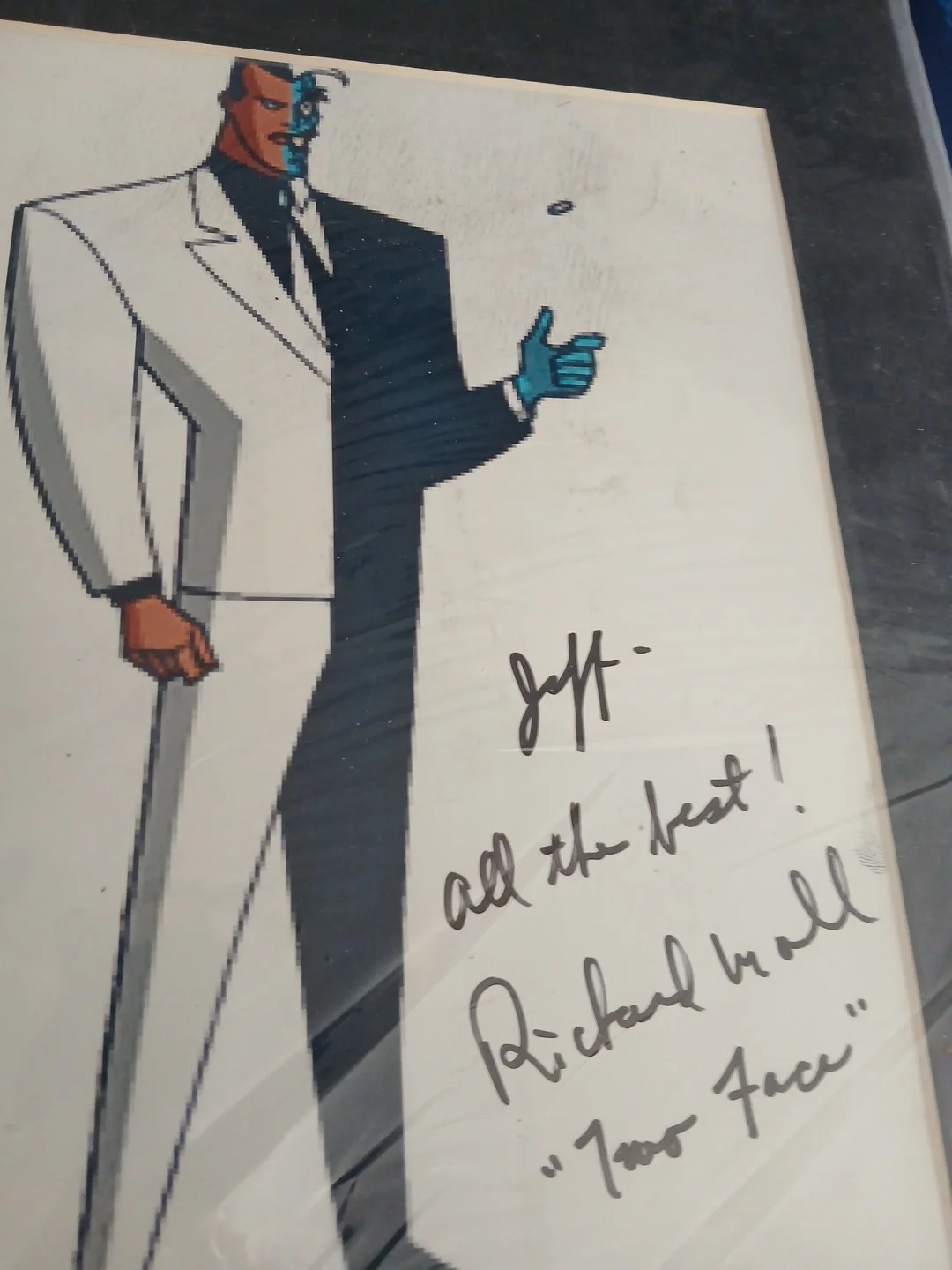 Richard Moll Signed Matted Two Face, image 2