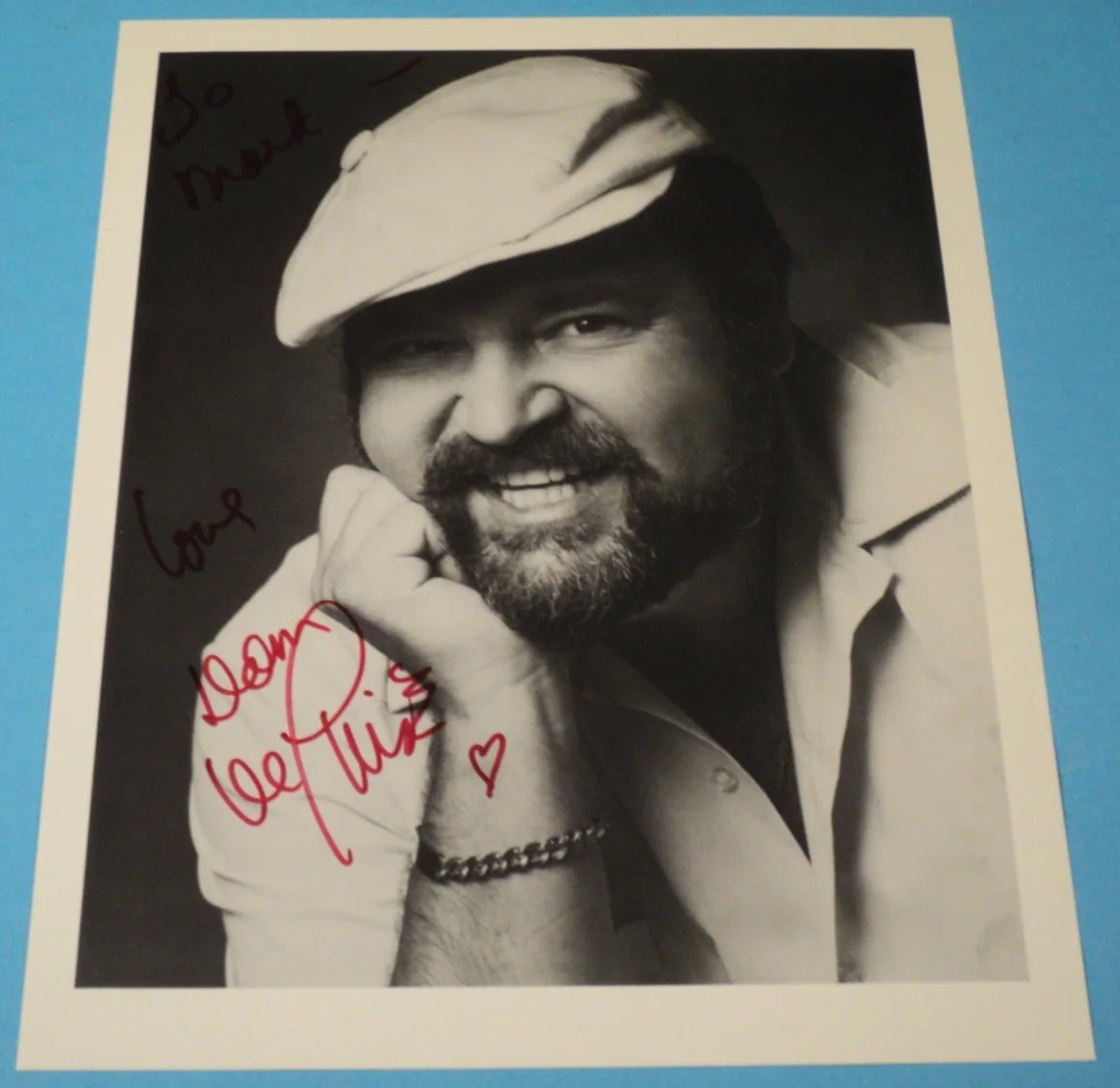 Dom DeLuise — Dom DeLuise ~ 8 x 10 B&W Authentic Autographed Photo