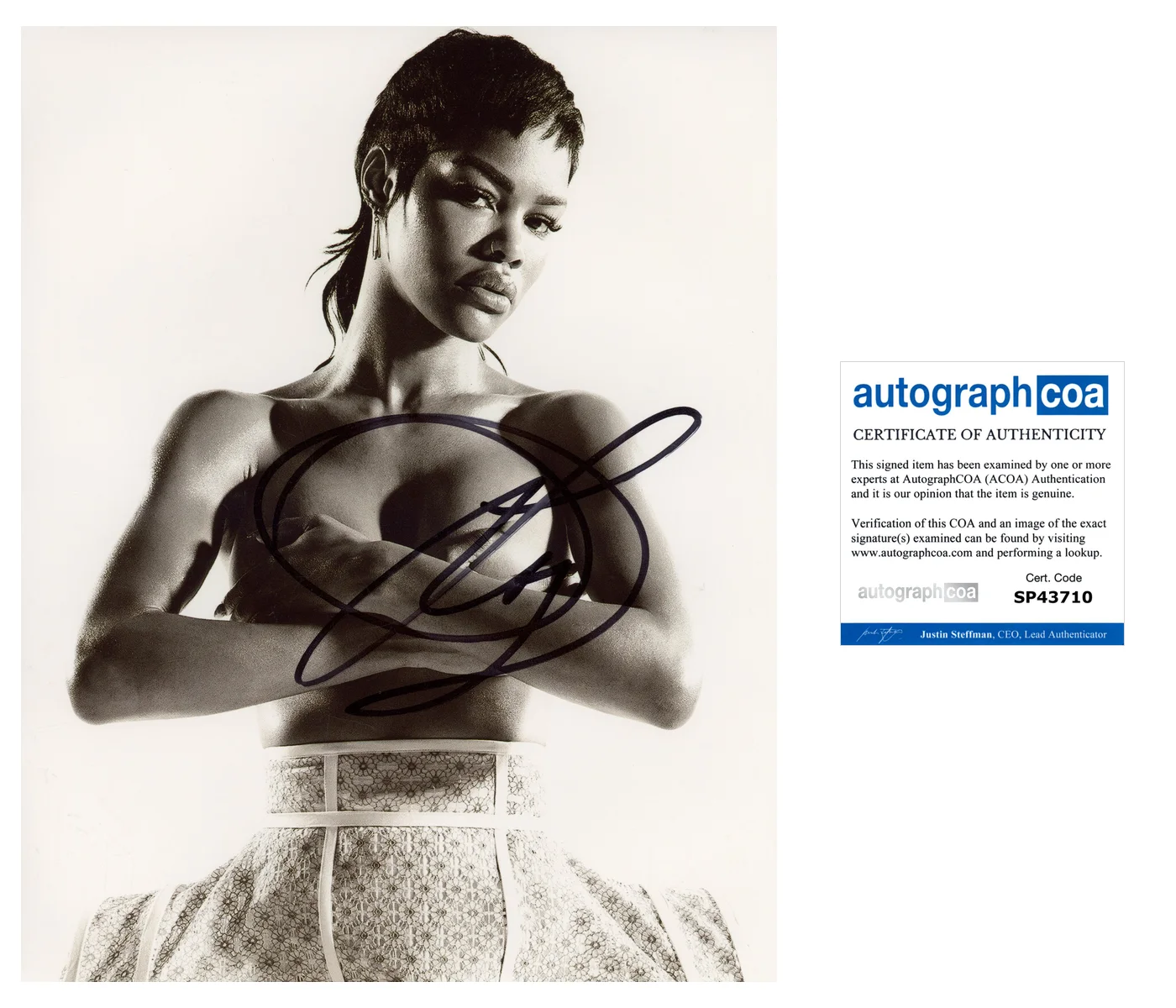 TEYANA TAYLOR SIGNED THE RIP 8x10 PHOTO w/EXACT VIDEO PROOF & AUTOGRAPH COA, изображение 3