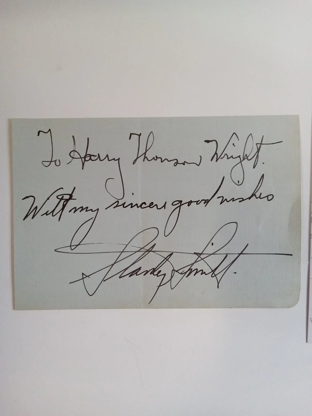 Stanley Smith Signed Paper Cut Clara Bow Co-Star 1930 JSA, image 2