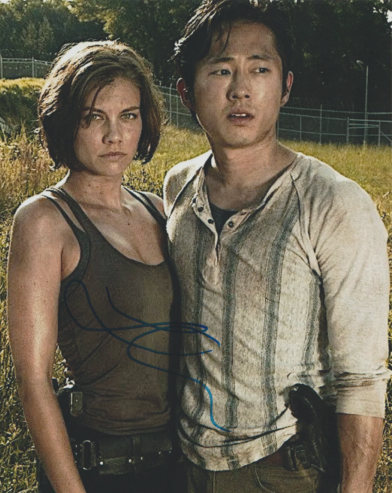 LAUREN COHAN — LAUREN COHAN THE WALKING DEAD SIGNED 8X10 COLOR PHOTO AUTOGRAPH MAGGIE GREENE