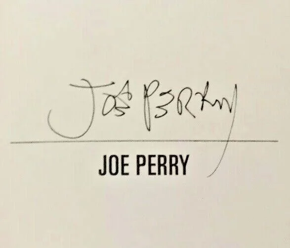 Joe Perry Bundle - "Rocks" Signed Book & 1997 Nine Lives Tour T-shirt, Men’s L, image 5