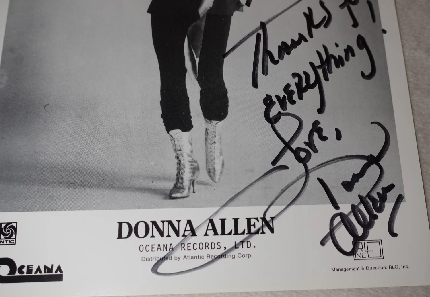 Donna Allen SIGNED Pop Dance Oceana Records Original Promotional Photo, изображение 4