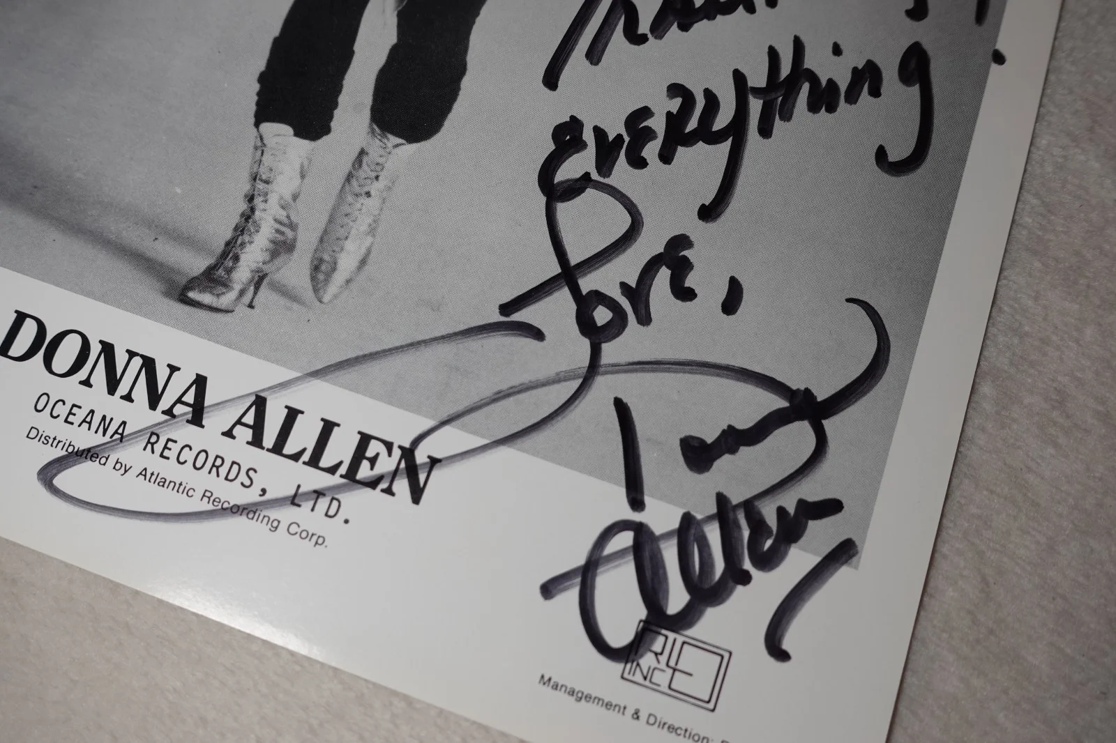 Donna Allen SIGNED Pop Dance Oceana Records Original Promotional Photo, изображение 5