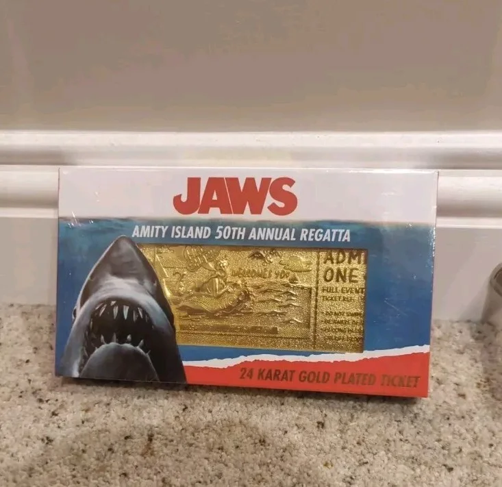JAWS 24k Gold Plated Annual Regatta Entry Limited Edition Replica Ticket - Gifts, изображение 2