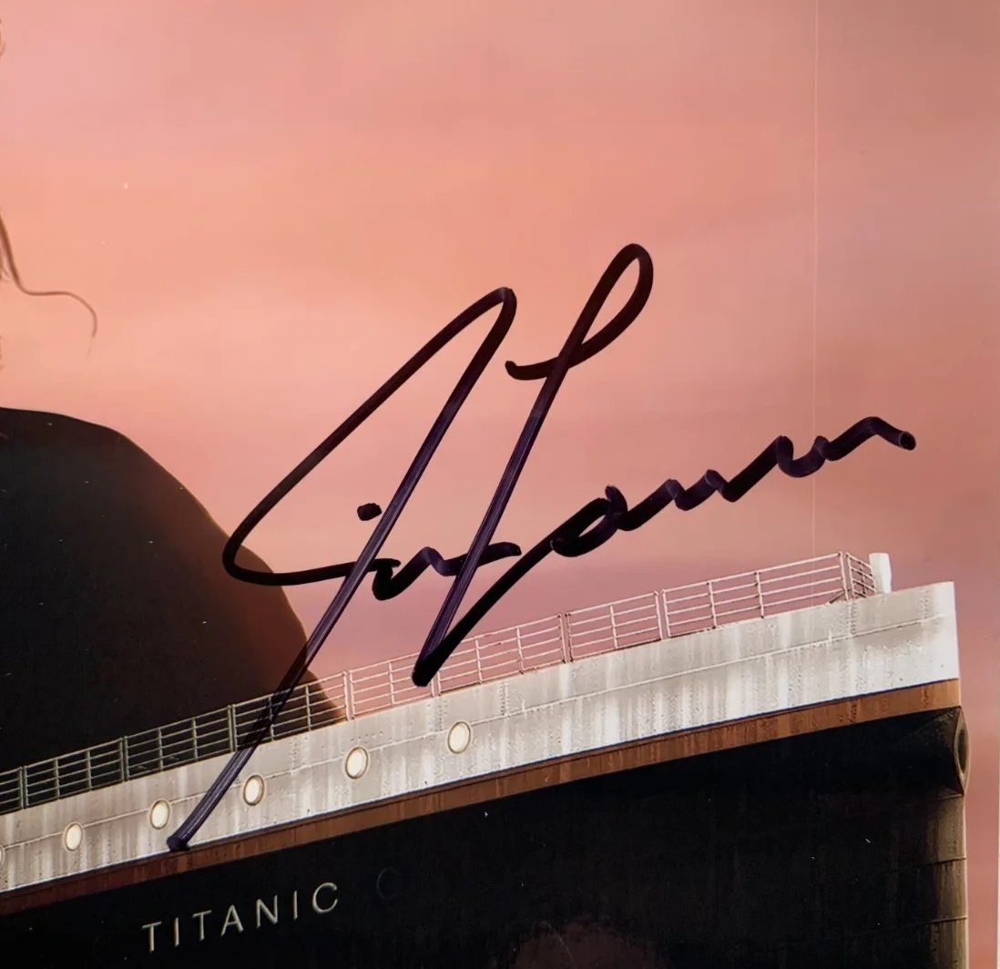 James Cameron — Director JAMES CAMERON signed TITANIC movie photo, with COA, 8x10, изображение 2