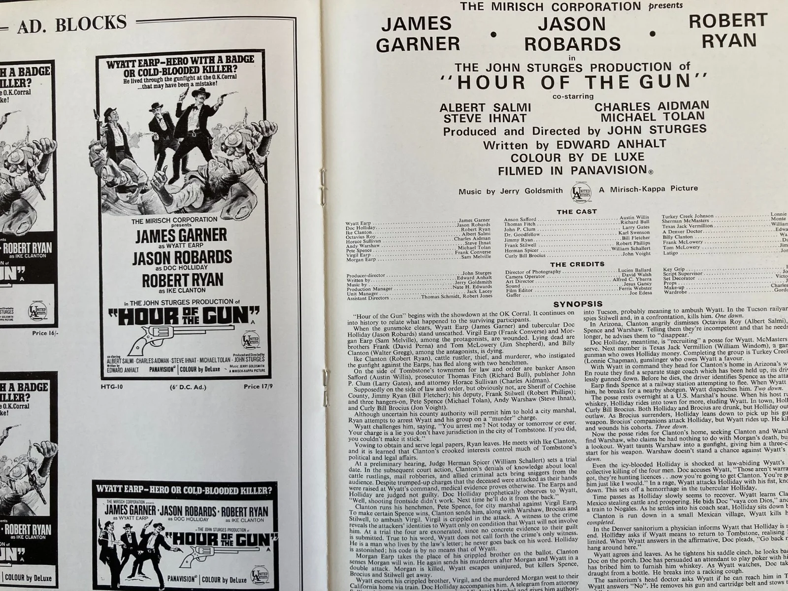 HOUR OF THE GUN 1967 Original Movie UK Campaign Press Book - James Garner, изображение 4