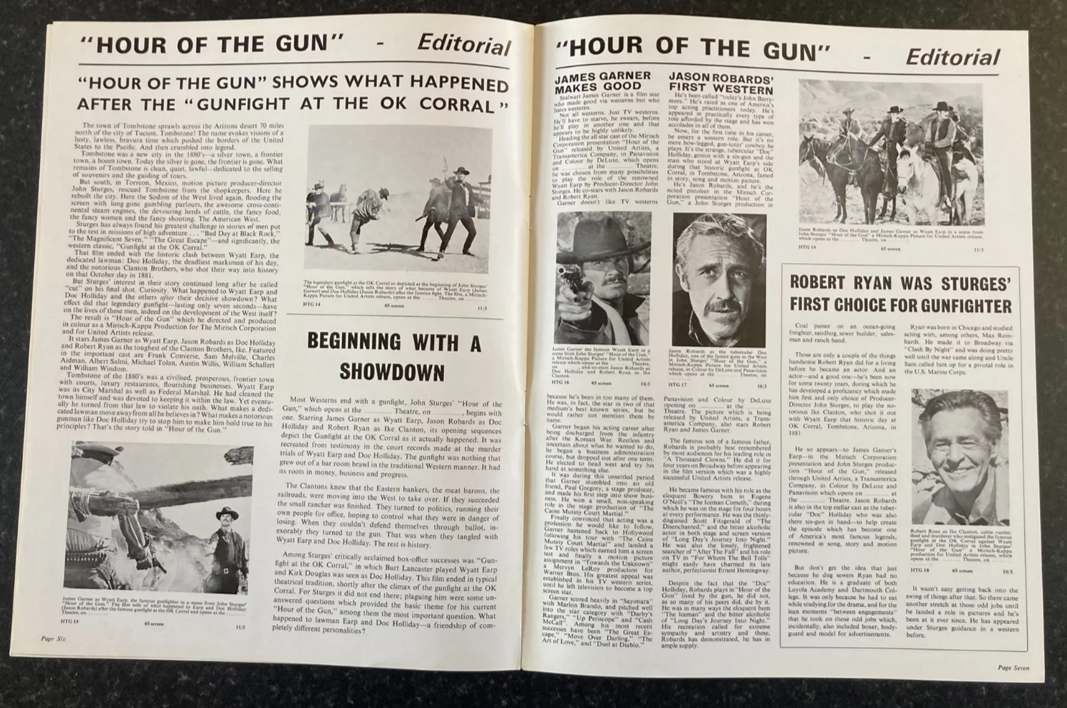 HOUR OF THE GUN 1967 Original Movie UK Campaign Press Book - James Garner, изображение 5
