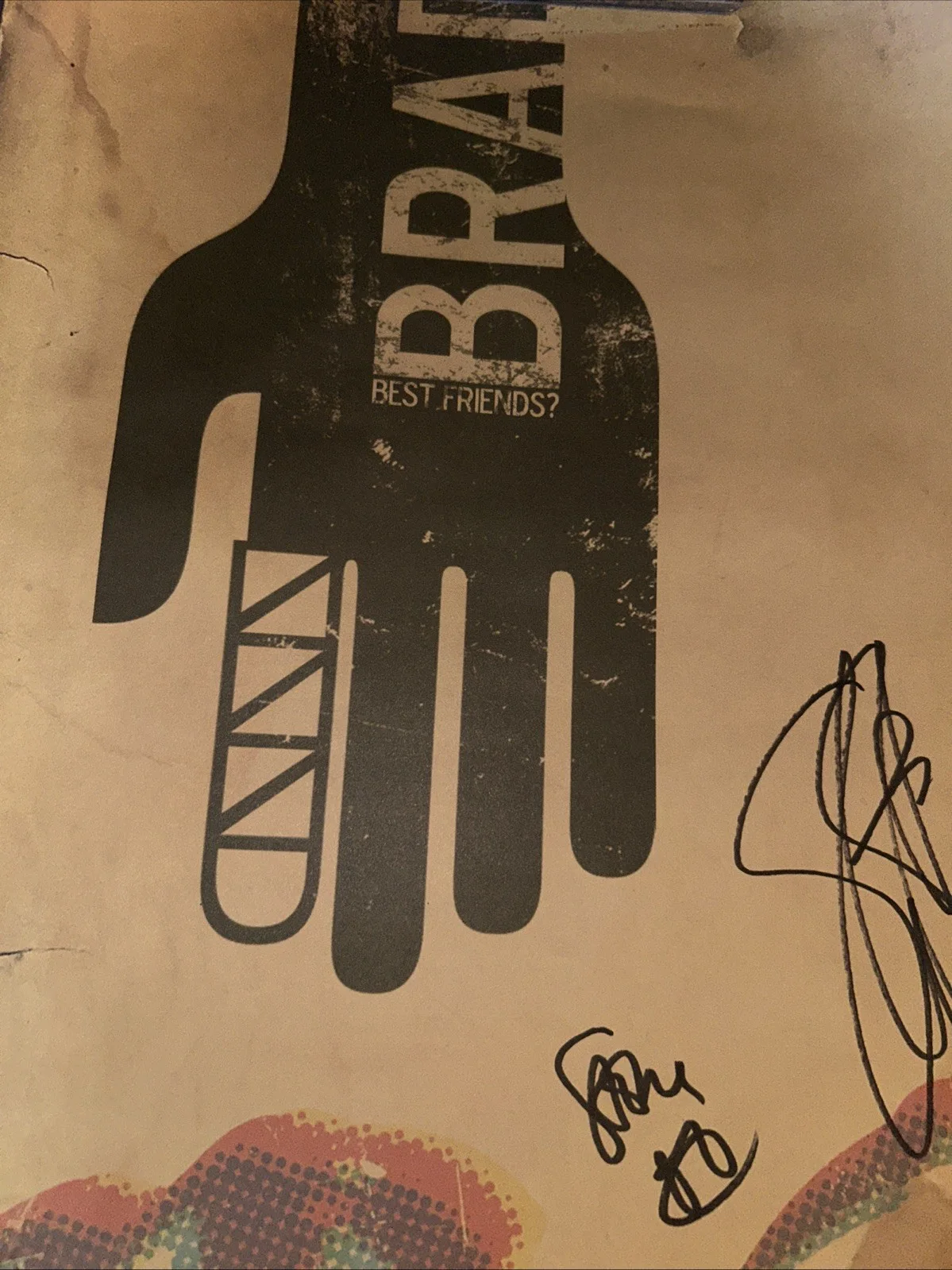 Brad- Best Friends Poster Autographed By Stone Gossard Regan Hagar Shawn Smith, image 5