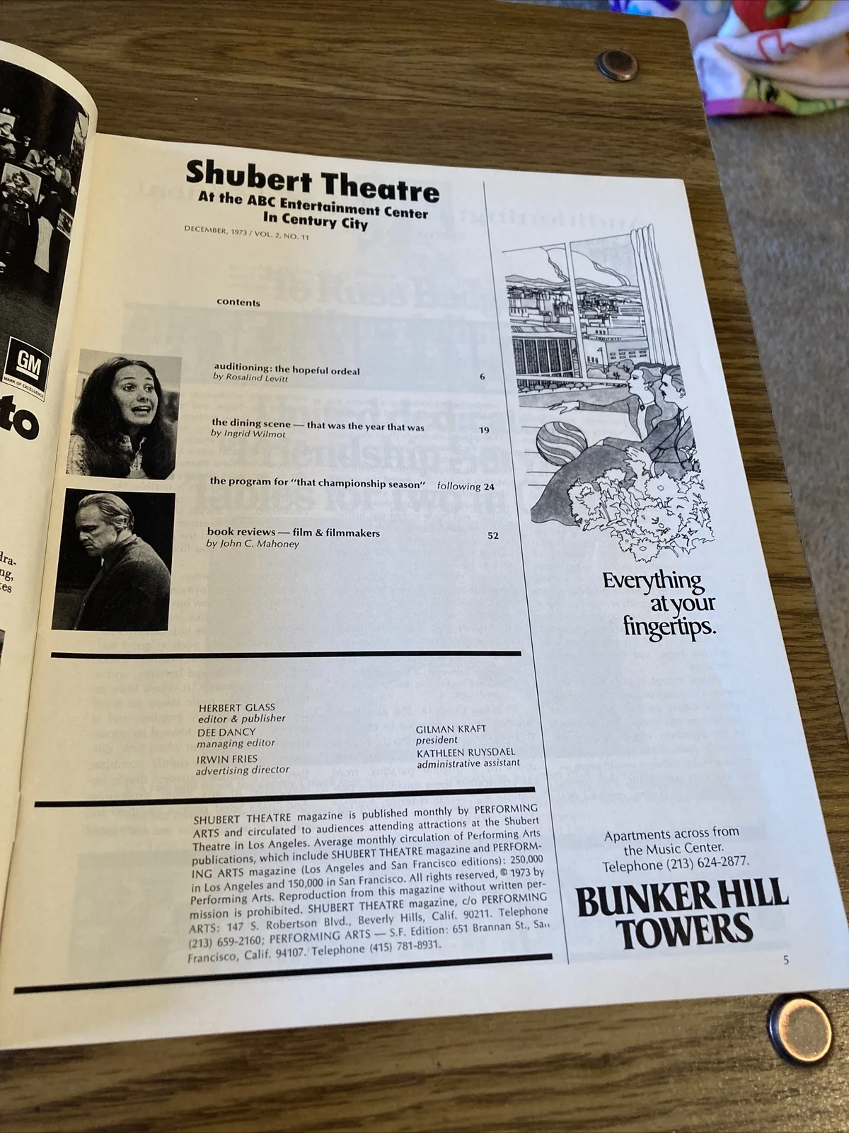 Shubert Theatre Program- That Championship Season Dec 1973, Forest tucker, image 2