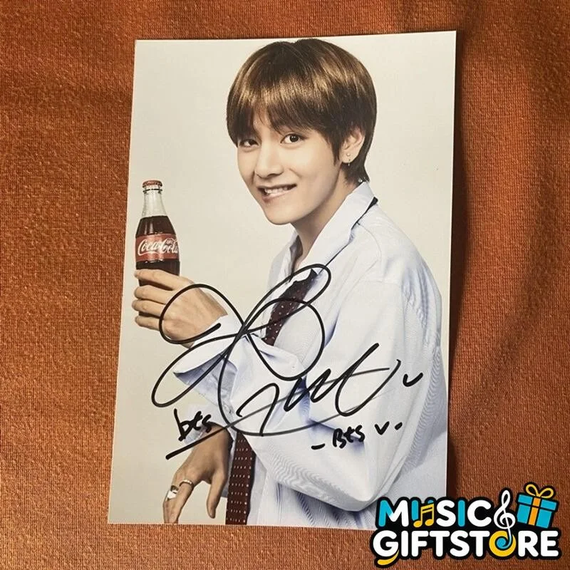 Pre-owned BTS JK JUNG KOOK V SUGA JIN JIMIN Autographed Signed Photo K-POP #MUGS, изображение 4