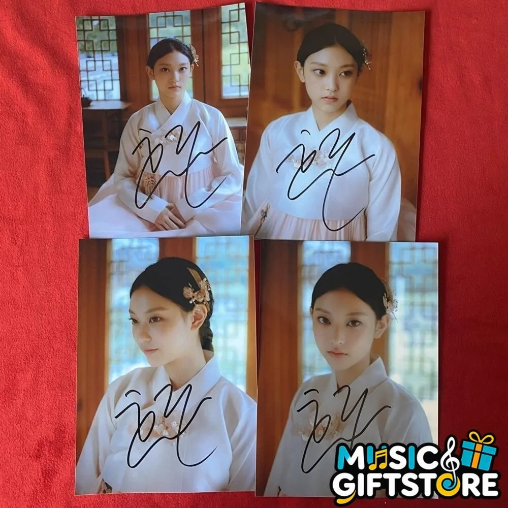 NEWJEANS HAERIN Autographed Signed Photo K-POP Collection 4*6 2024b #MUGS, image 2
