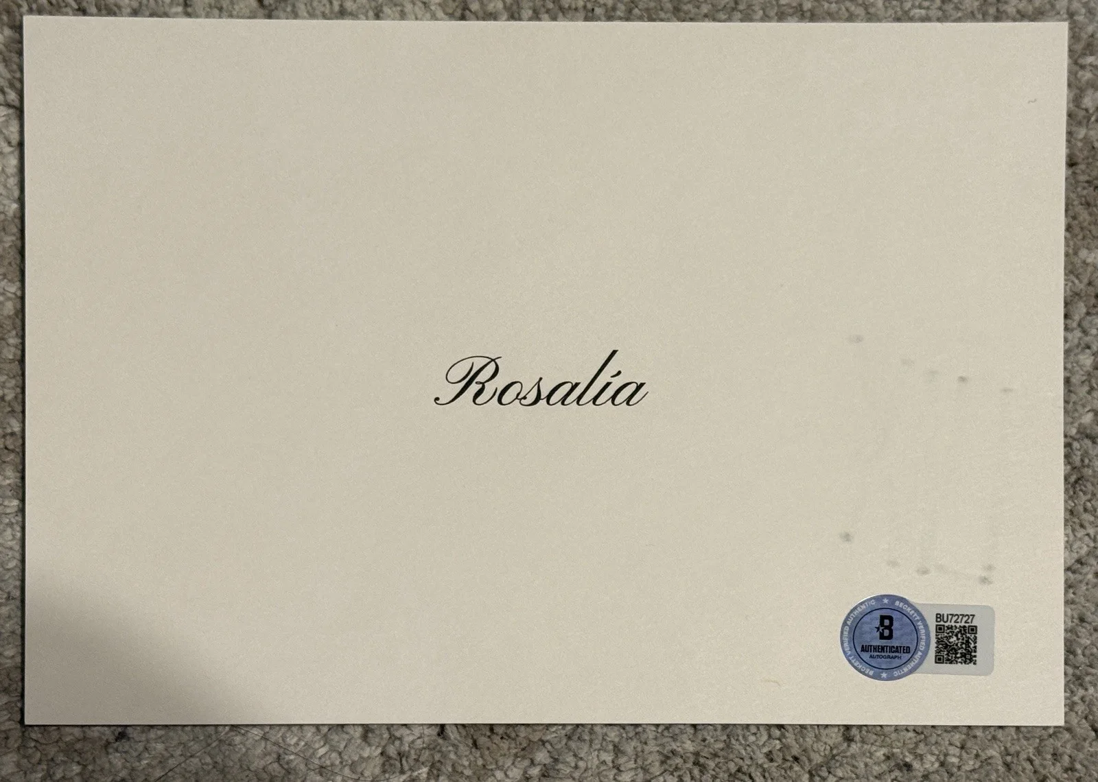 ROSALIA SIGNED LUX ALBUM POSTCARD - BECKETT COA, изображение 2