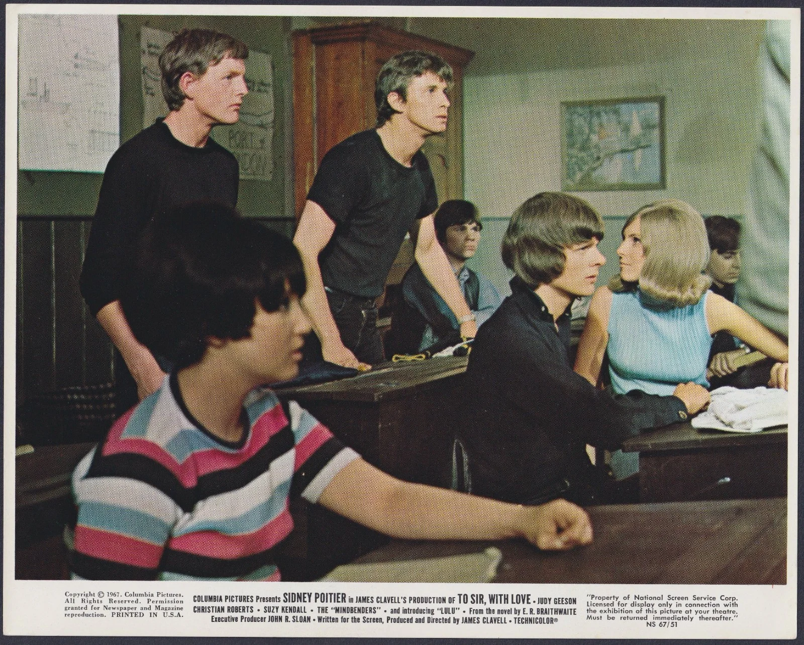 To Sir With Love 10x ORIGINAL UK FOH Lobby Cards Sidney Poitier Judy Geeson Lulu, изображение 4