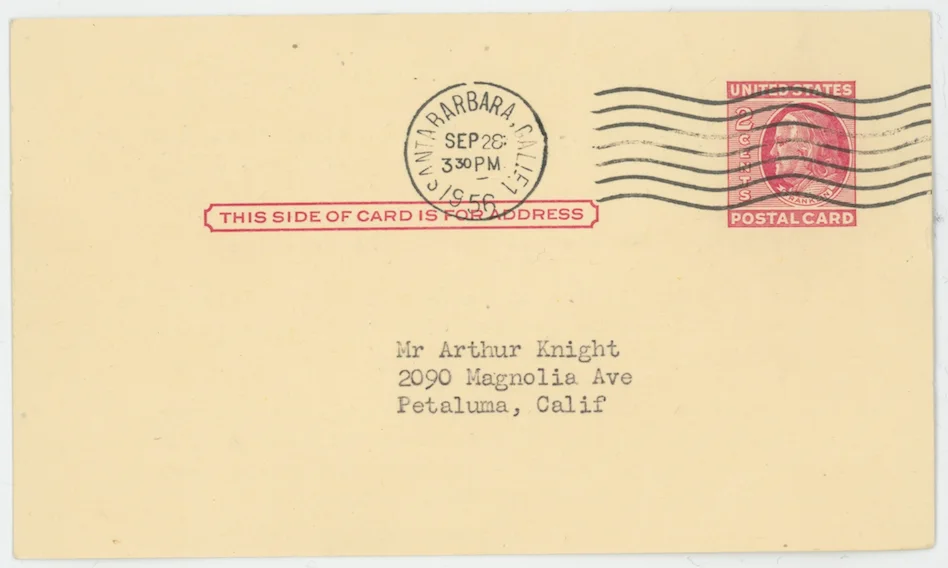 Leslie Charteris The Saint Autographed Signed Postcard Letter AMCo COA 24726, image 2