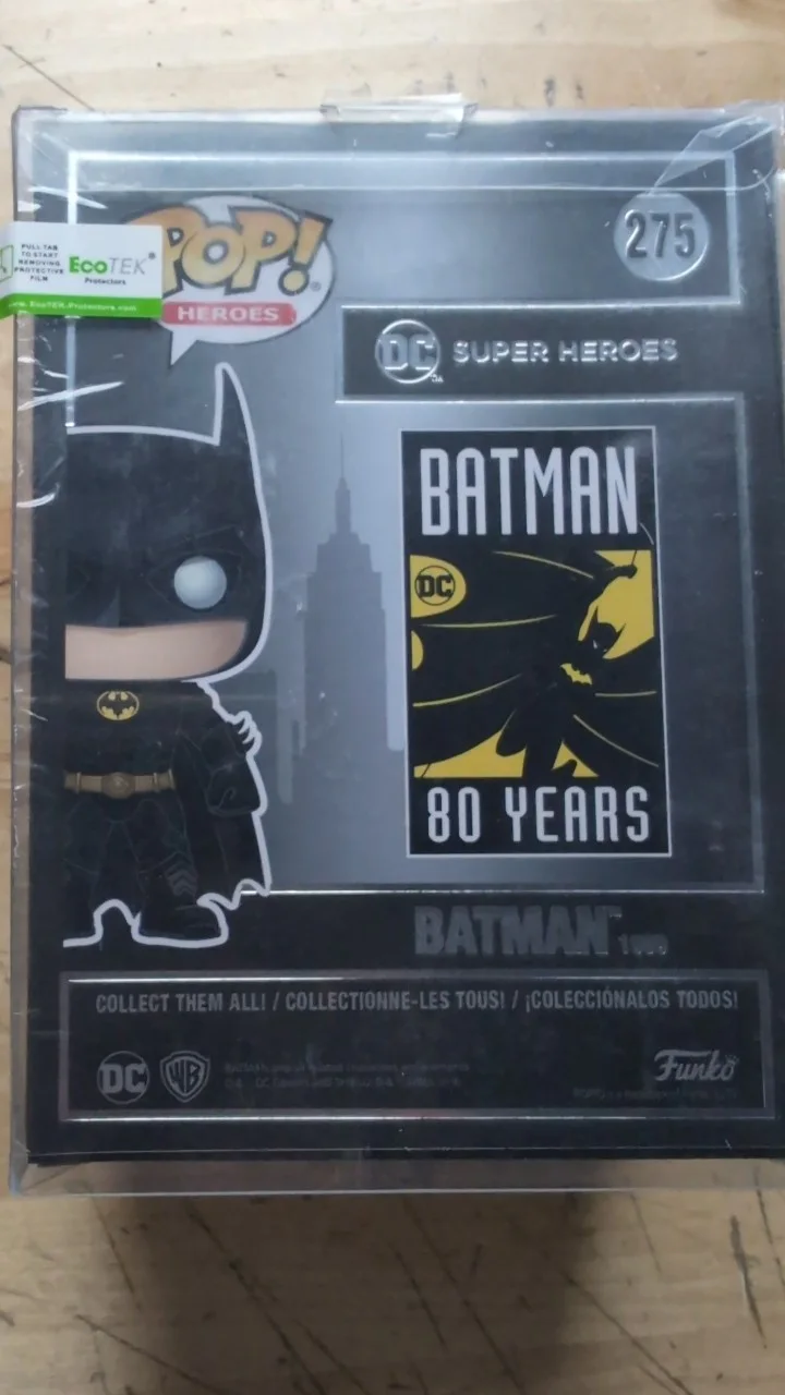Christian bale signed Batman funko pop with, image 2