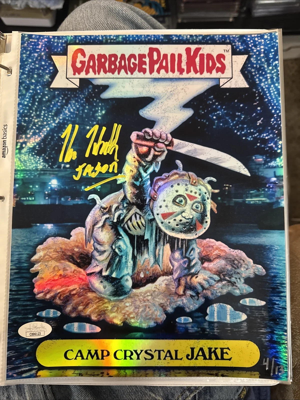 Kane Hodder — GPK Kane Hodder signed 8.5x11 Friday the 13th Jason Camp Crystal Jake JSA, изображение 3