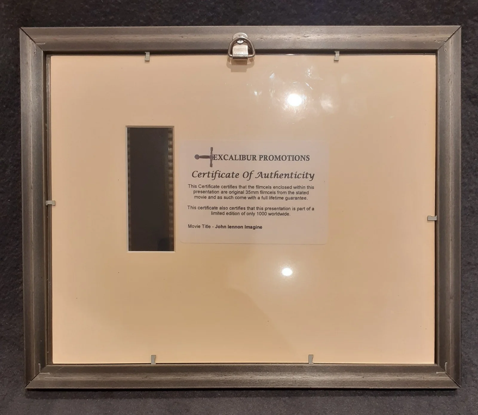 Framed JOHN LENNON Photo & Original Film Cells from "IMAGINE" Ltd Ed. #111/ 1000, image 2