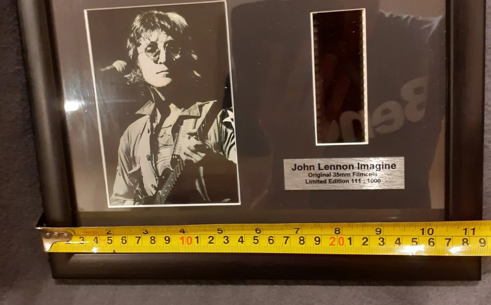 Framed JOHN LENNON Photo & Original Film Cells from "IMAGINE" Ltd Ed. #111/ 1000, image 3
