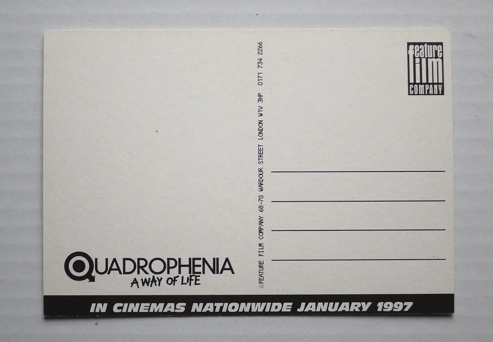 Vintage Quadrophenia Postcard 1997 Original UK, image 2
