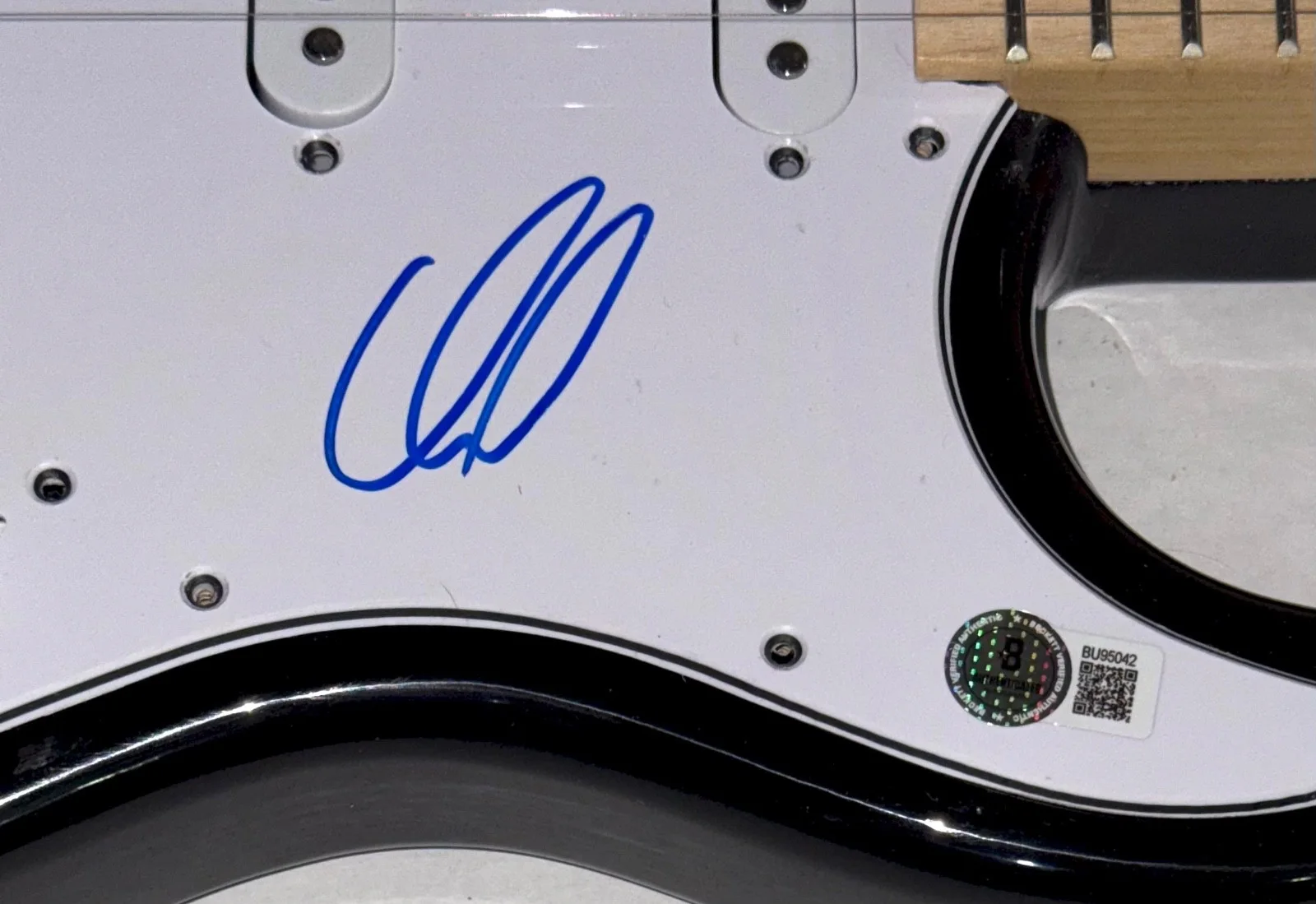 David Draiman Disturbed Signed Autograph Electric Guitar Band Singer Beckett COA, изображение 4