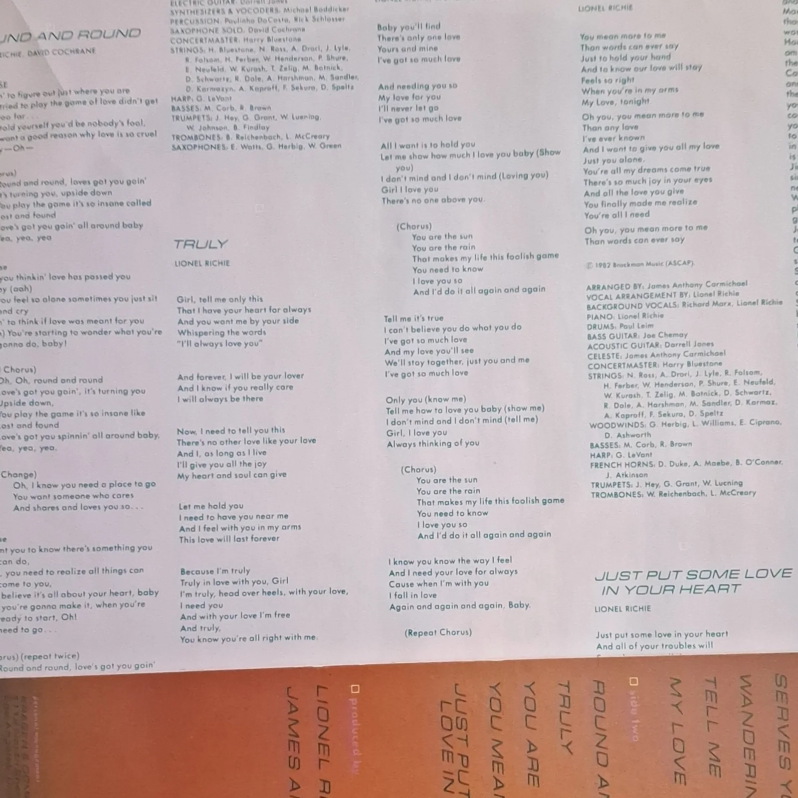 Lionel Richie Original Pressing Motown Vinyl Record 1982, image 5