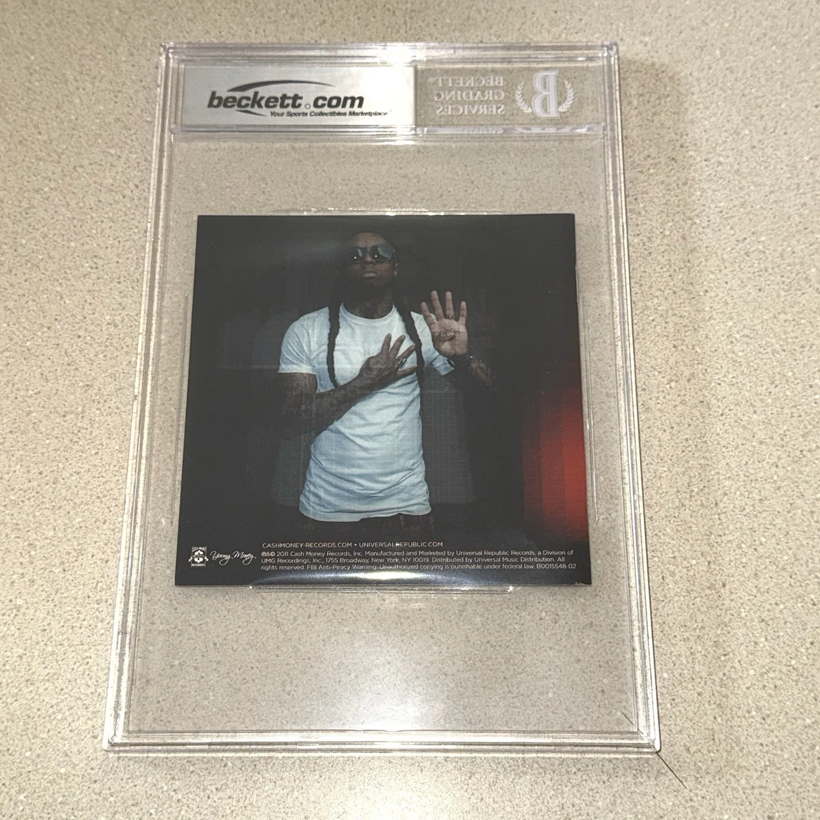 RAPPER LIL WAYNE signed autographed THA CARTER IV CD BECKETT BAS SLABBED, image 3