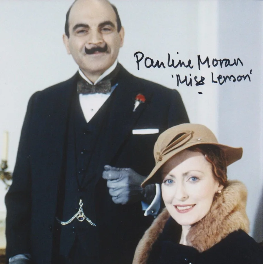 PAULINE MORAN hand-signed POIROT 8x10 w/ uacc rd coa PORTRAIT WITH DAVID SUCHET, image 2