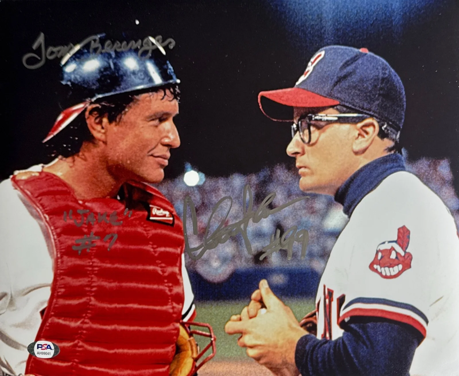 Charlie Sheen — Charlie Sheen & Tom Berenger 11x14 Major League PSA AH99041, изображение 2