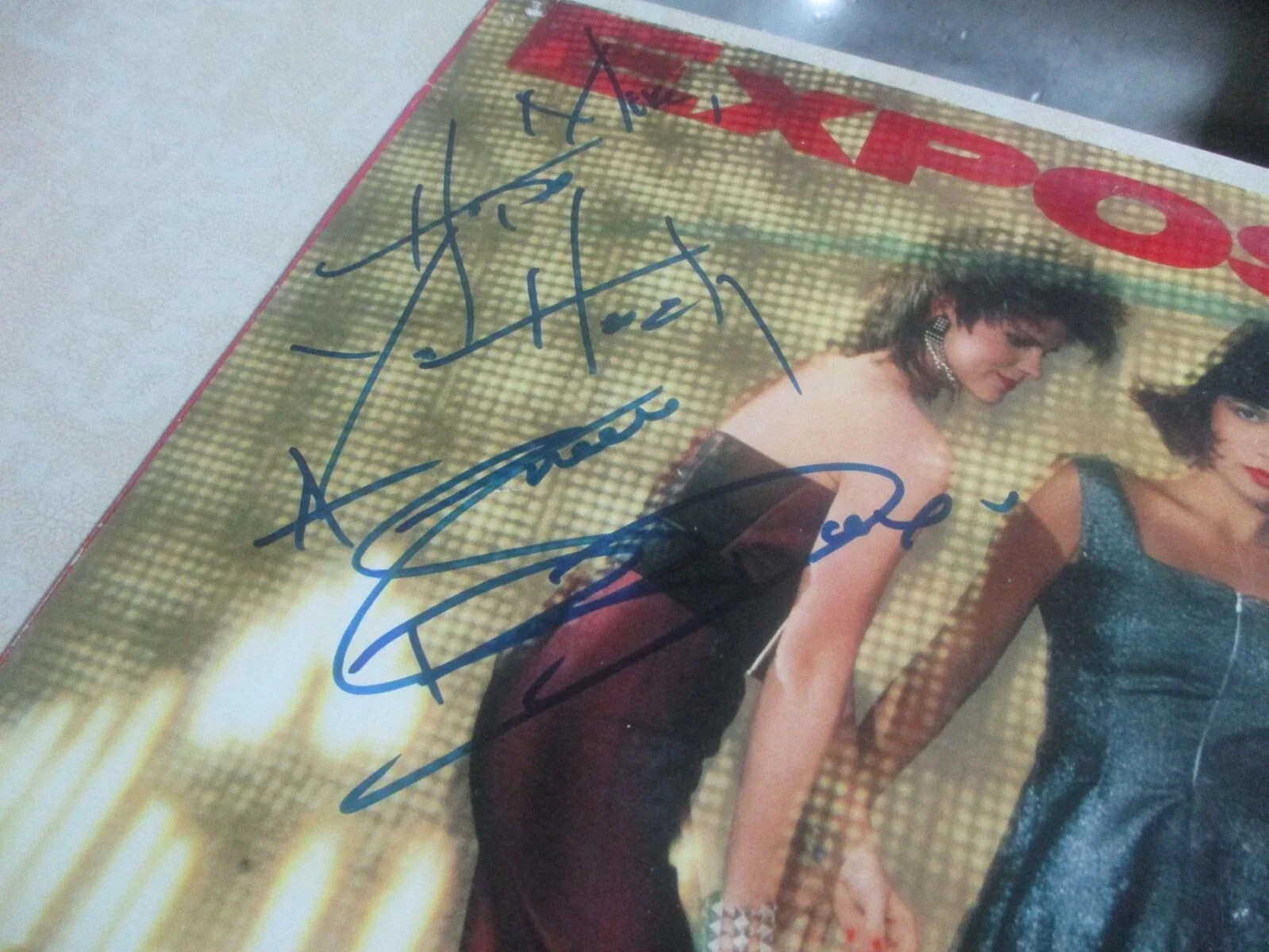 EXPOSE AUTHENTIC SIGNED/AUTOGRAPHED VINYL RECORD ALBUM ENTIRE BAND-JSA CERTIFIED, image 2