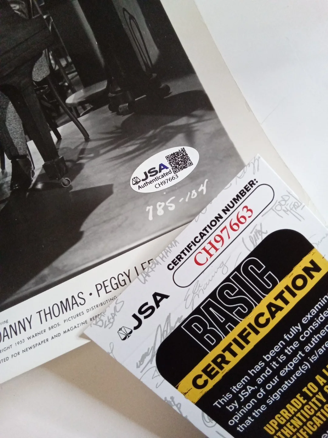 Danny Thomas Signed 8x10 Photo Classic TV Comedy Legend JSA, image 4