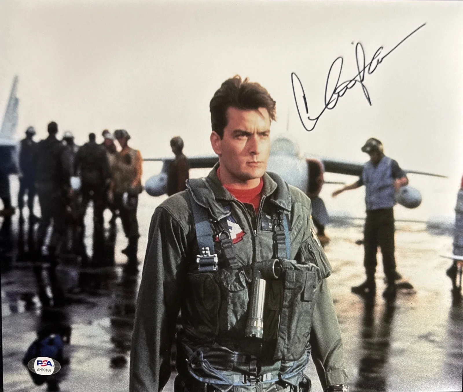 Charlie Sheen — Charlie Sheen Signed 11x14 Photo PSA AH99166, image 2