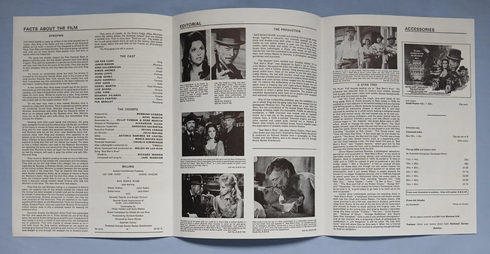 BAD MAN'S RIVER (1971) original UK Campaign Press Book - Lee Van Cleef, изображение 4