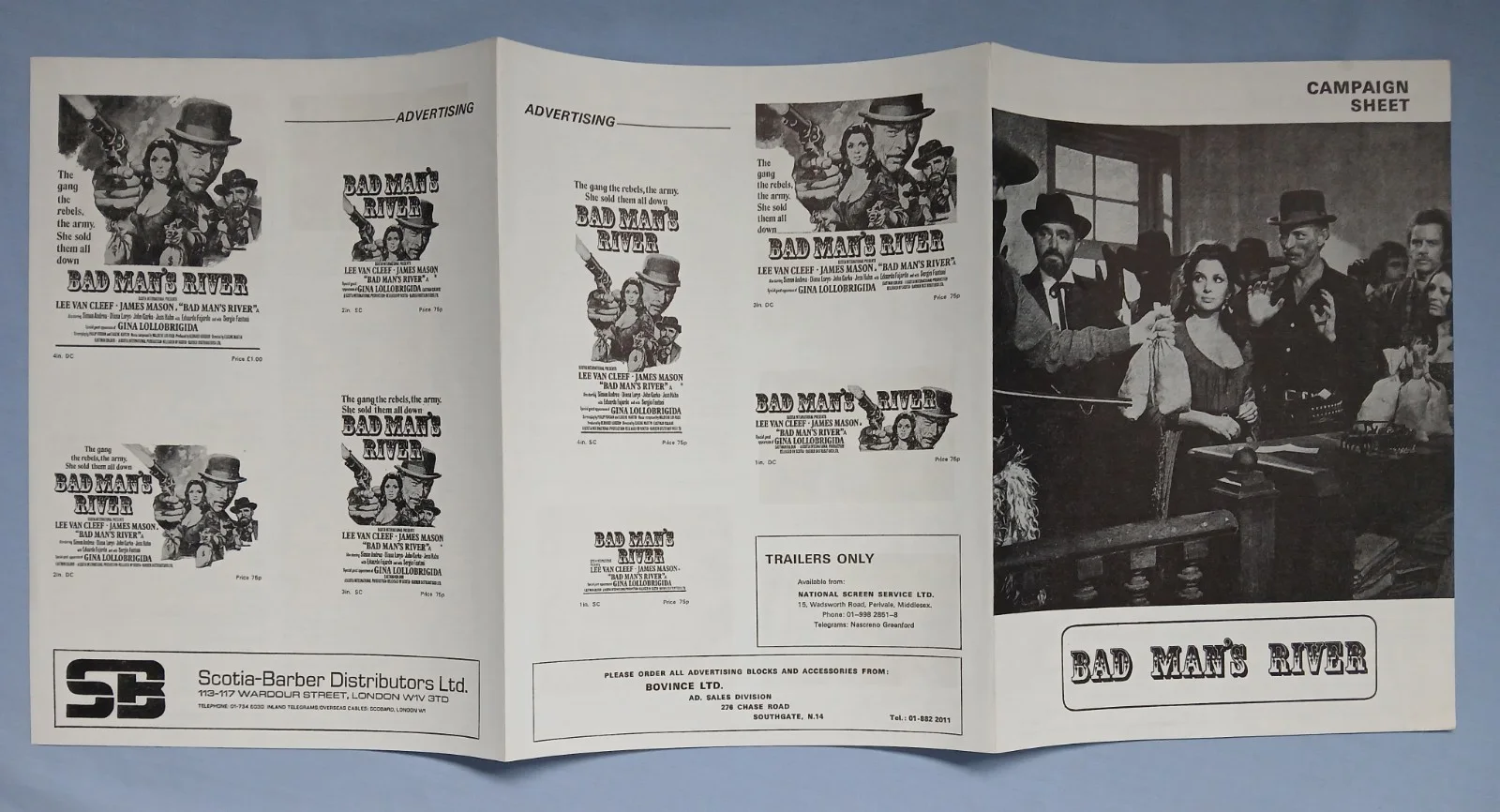 BAD MAN'S RIVER (1971) original UK Campaign Press Book - Lee Van Cleef, изображение 5