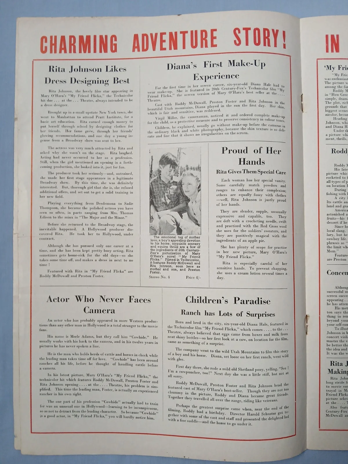 MY FRIEND FLICKA (1943) rare original UK Campaign Press Book, image 5