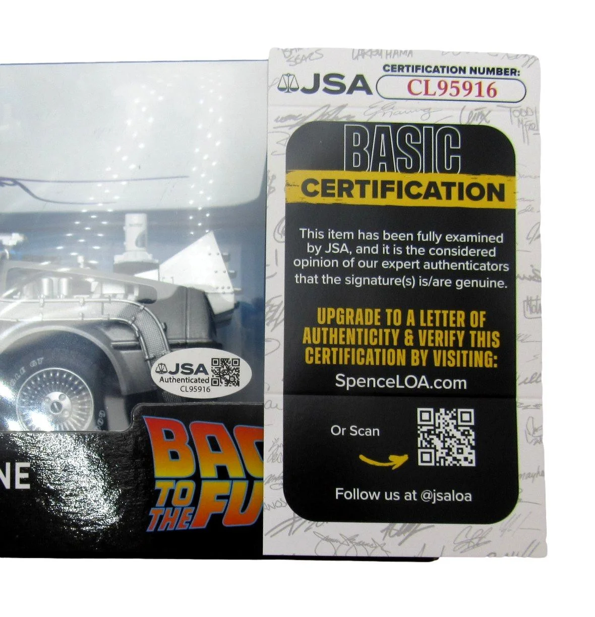 Christopher Lloyd Signed 1:18 Scale Hot Wheels Back to the Future DeLorean JSA, image 4
