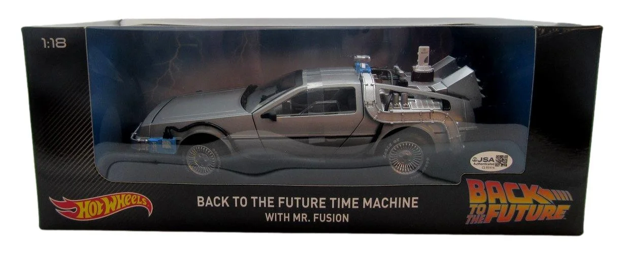 Christopher Lloyd Signed 1:18 Scale Hot Wheels Back to the Future DeLorean JSA, image 5