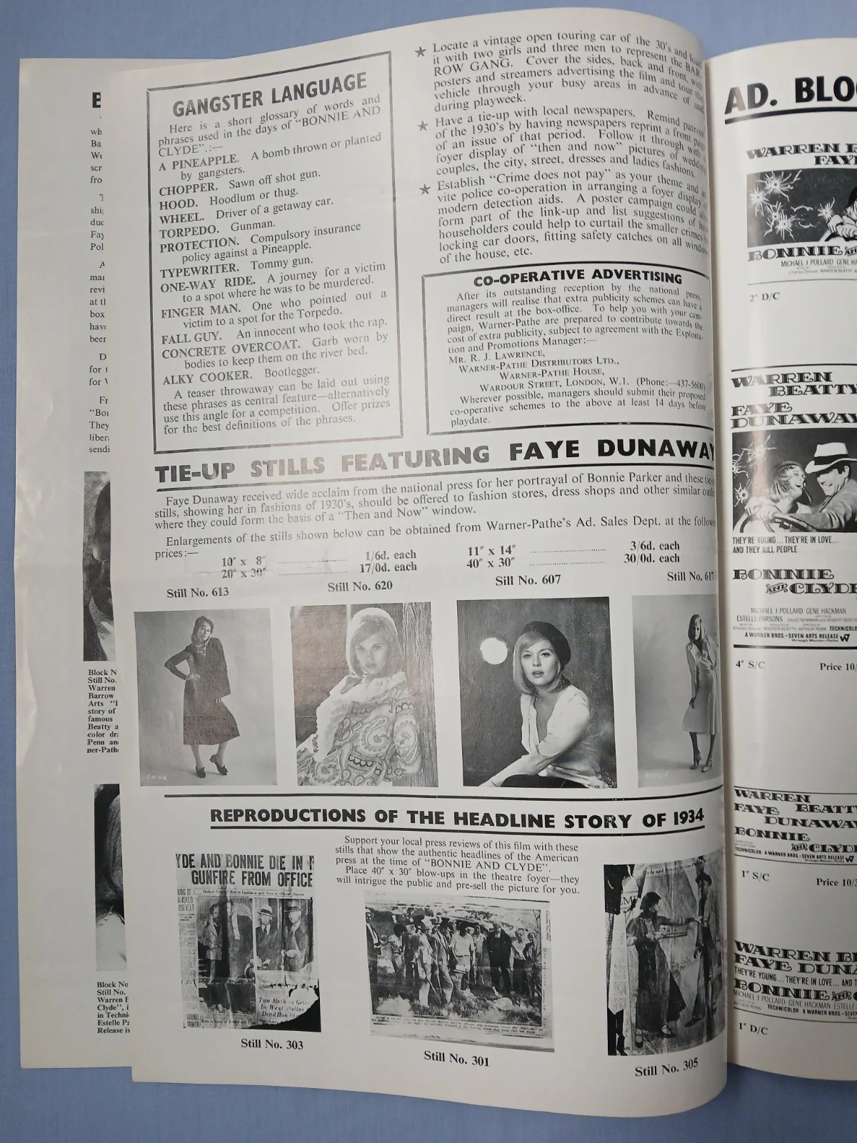 BONNIE AND CLYDE (1967) rare original UK 1st release Campaign Press Book, image 5