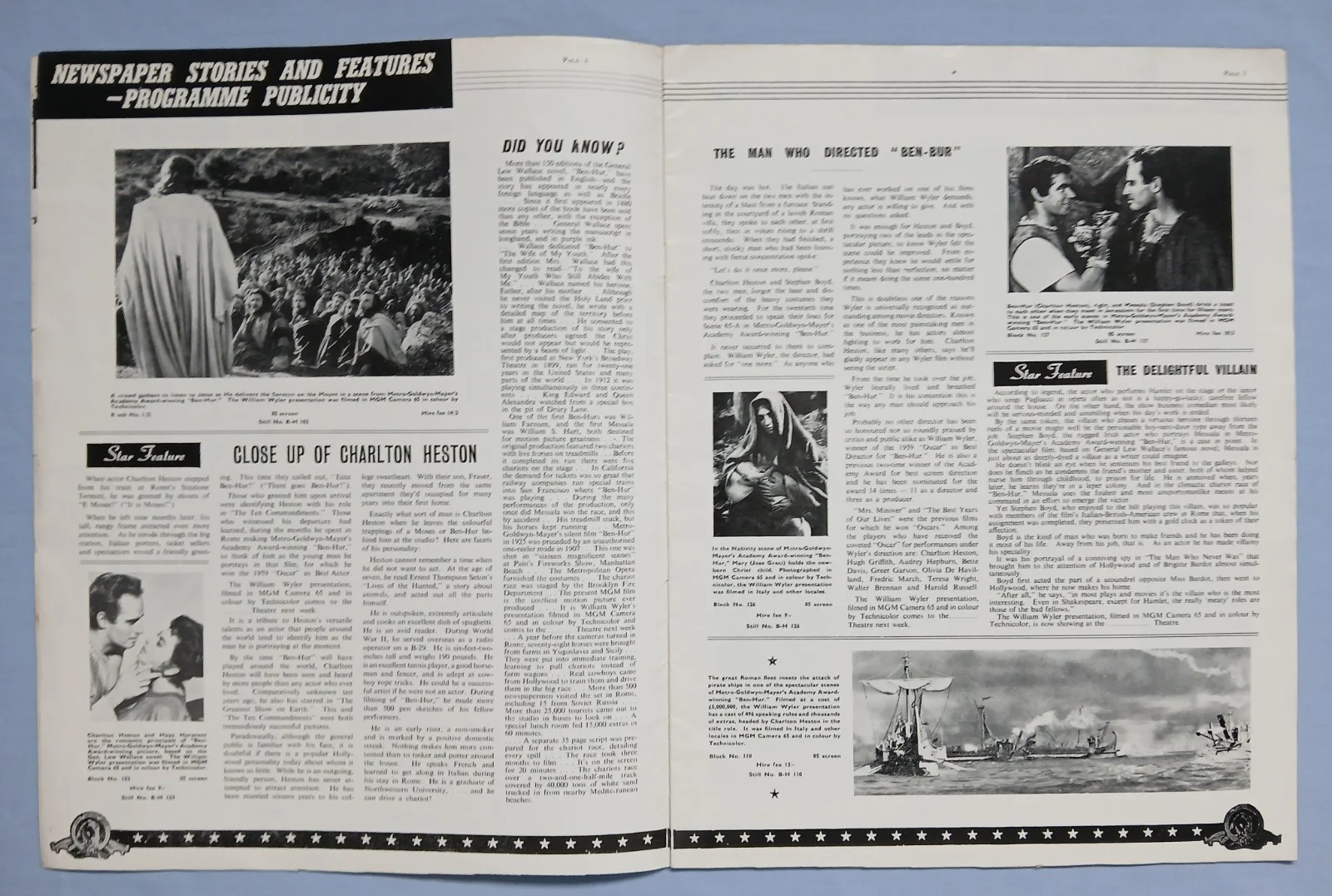 BEN-HUR (1959) rare original UK 1stRelease Campaign Press Book -Charlton Heston, image 4