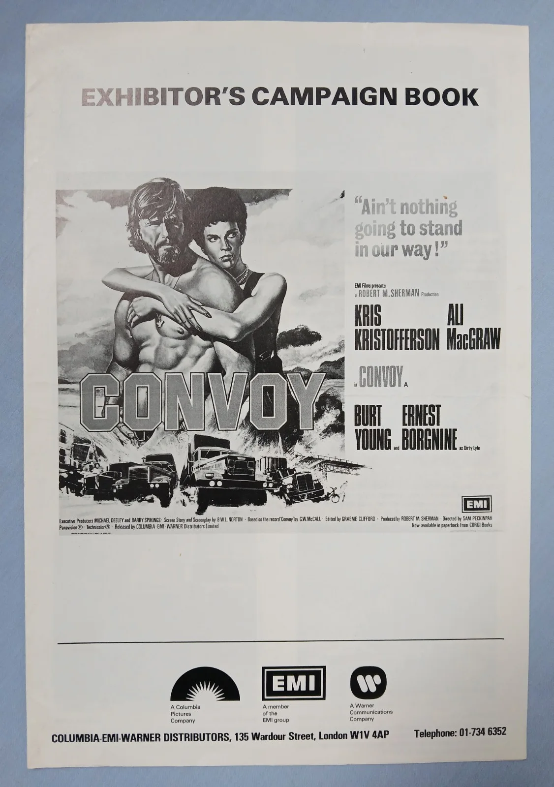 CONVOY (1978) original UK Campaign Press Book - Kris Kristofferson, Ali McGraw, image 2