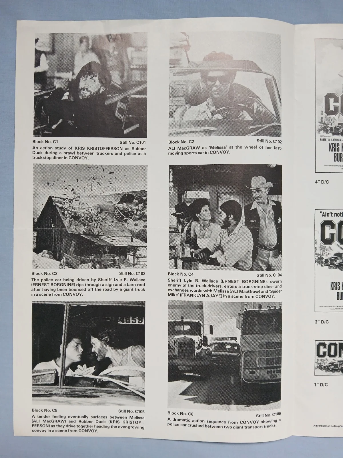 CONVOY (1978) original UK Campaign Press Book - Kris Kristofferson, Ali McGraw, image 4