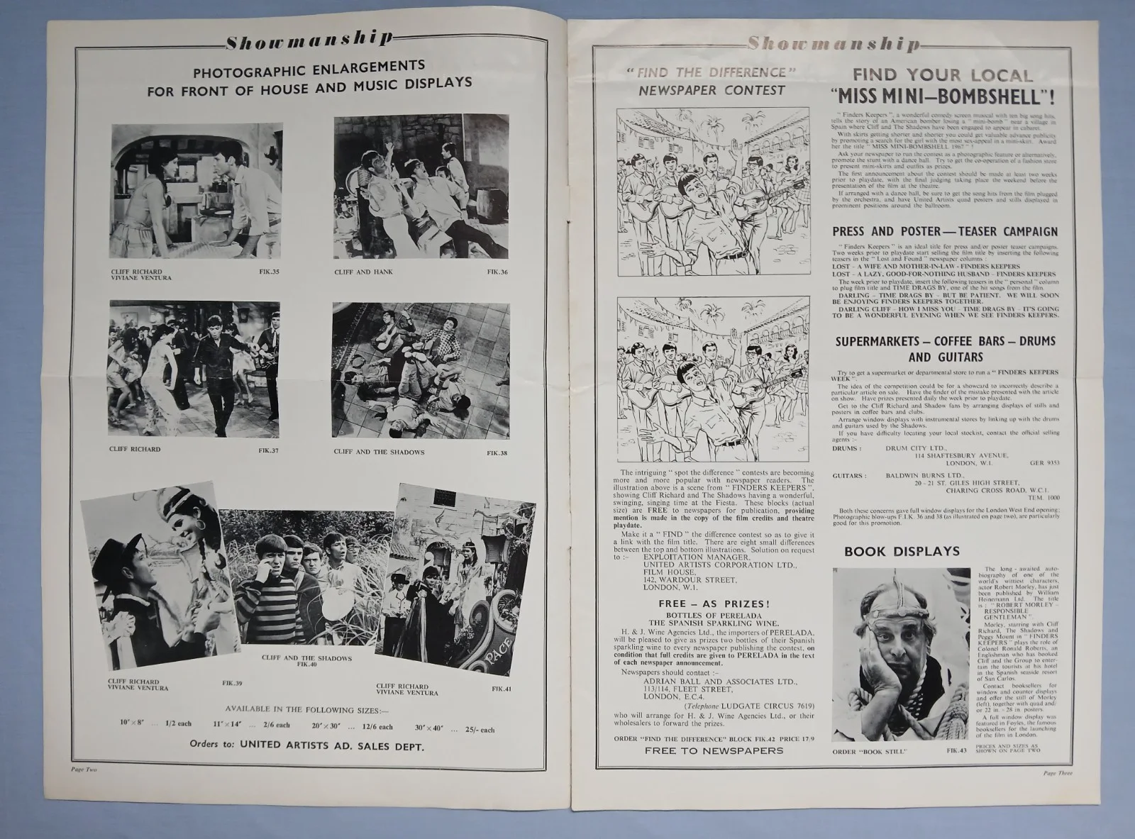 FINDERS KEEPERS (1966) original UK Campaign Press Book - Cliff Richard, Shadows, изображение 2