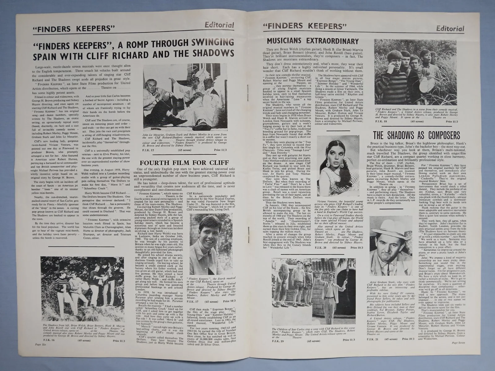 FINDERS KEEPERS (1966) original UK Campaign Press Book - Cliff Richard, Shadows, изображение 4